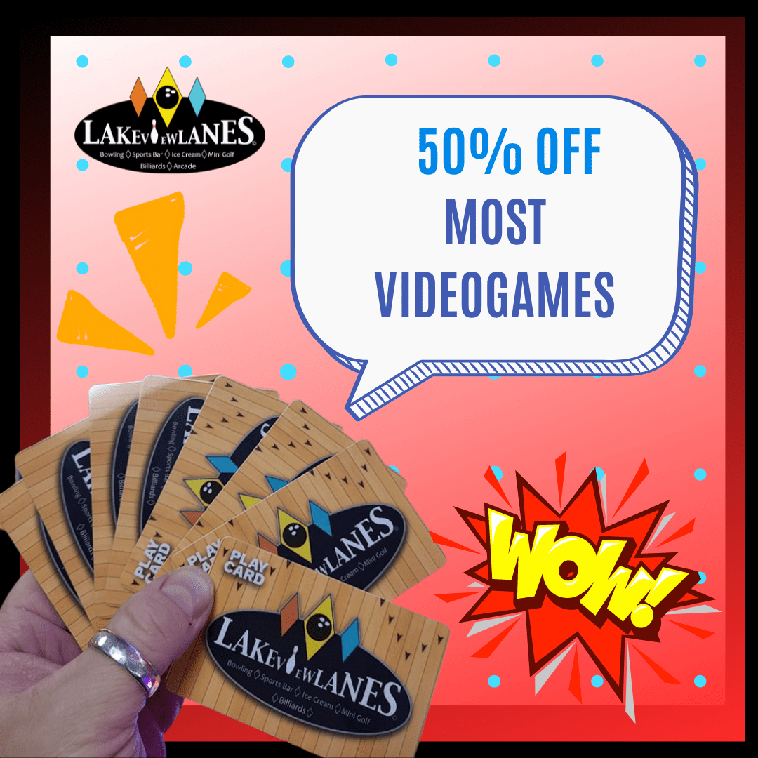 50% off most videogames Wednesday