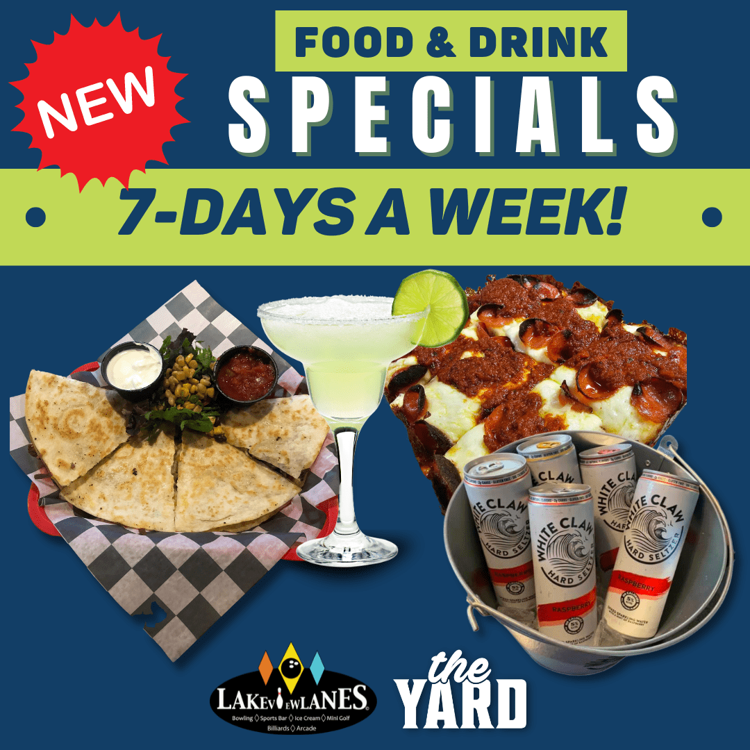 new food and drink specials at lakeview lanes