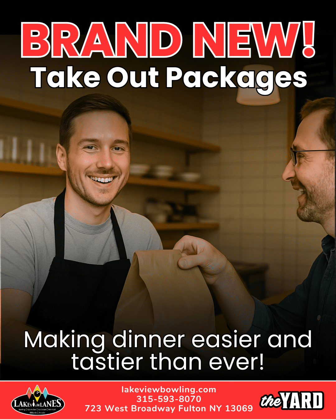Lakeview Takeout Packages