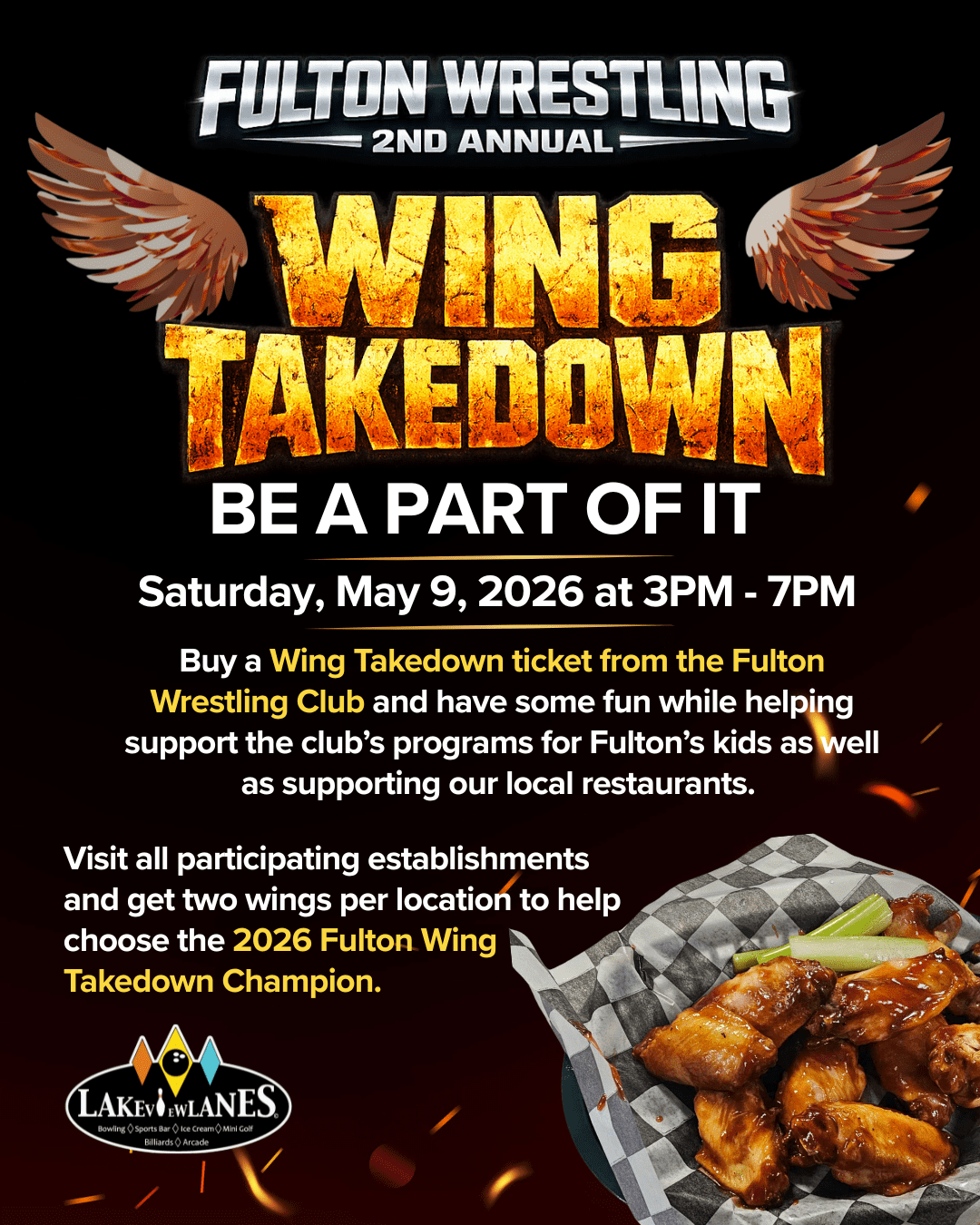 Lakeview Lanes 2nd Annual Wing Takedown