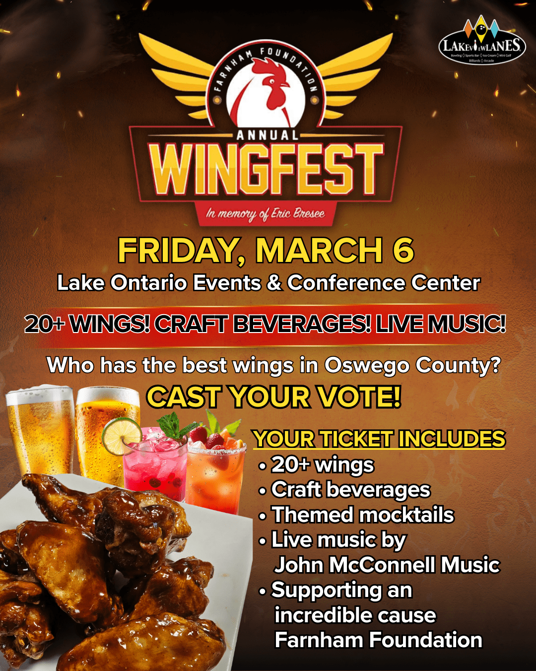 Lakeview Lanes 3rd Annual Wing Fest